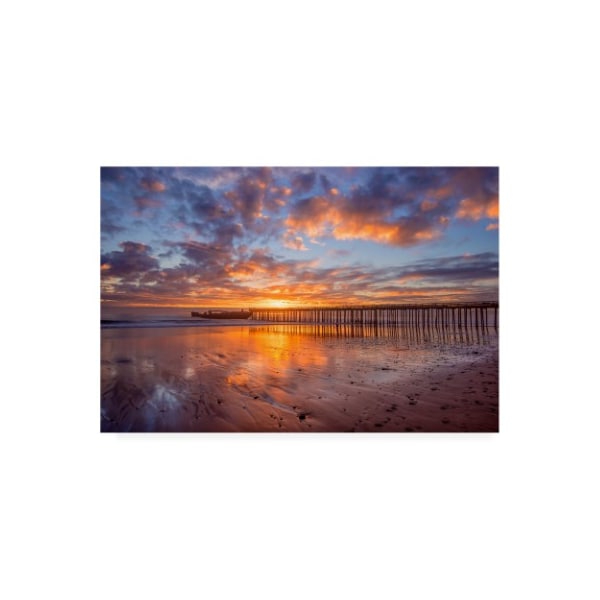 Trademark Fine Art John Gavrilis 'Cement Ship Sunset' Canvas Art, 16x24 - IC00820-C1624GG