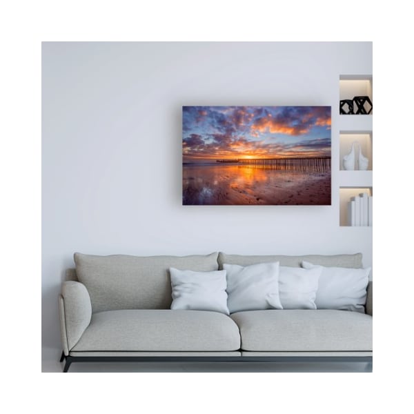Trademark Fine Art John Gavrilis 'Cement Ship Sunset' Canvas Art, 16x24 - IC00820-C1624GG