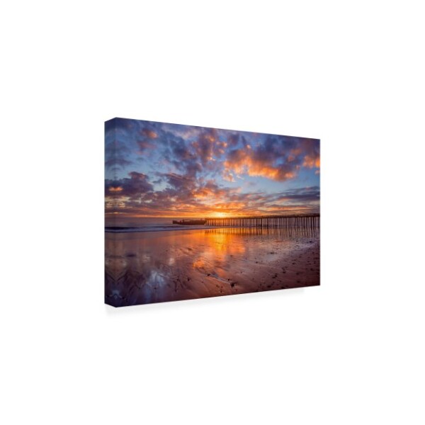 Trademark Fine Art John Gavrilis 'Cement Ship Sunset' Canvas Art, 16x24 - IC00820-C1624GG