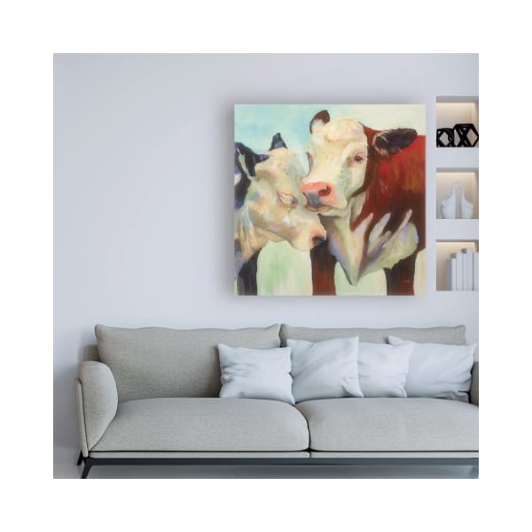 Trademark Fine Art Jeanette Vertentes 'In Love Hereford' Canvas Art, 18x18 - WAP11313-C1818GG