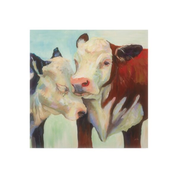 Trademark Fine Art Jeanette Vertentes 'In Love Hereford' Canvas Art, 18x18 - WAP11313-C1818GG
