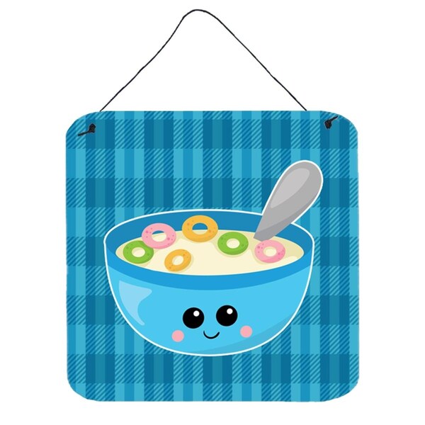 Carolines Treasures Blue bowl of Cereal Wall or Door Hanging Prints - BB6845DS66