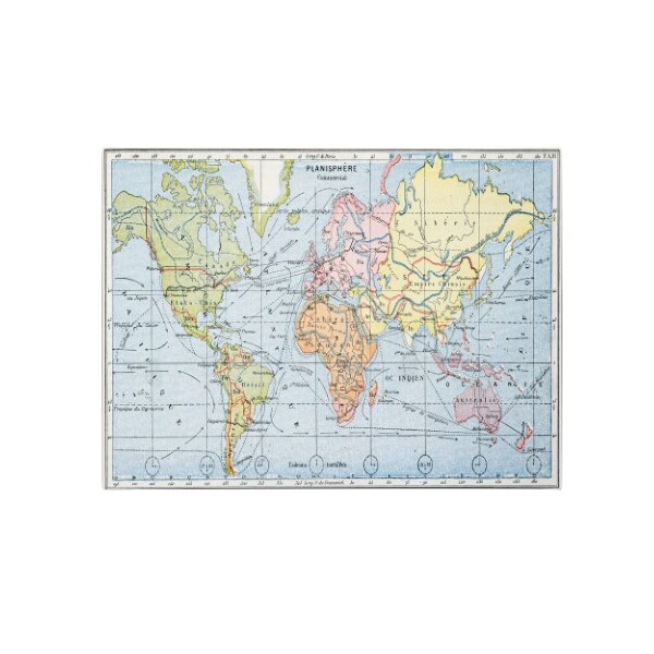 Trademark Fine Art 'Map of Principal World Trade Routes 1912' Canvas Art, 14x24 - BL00645-C1424GG