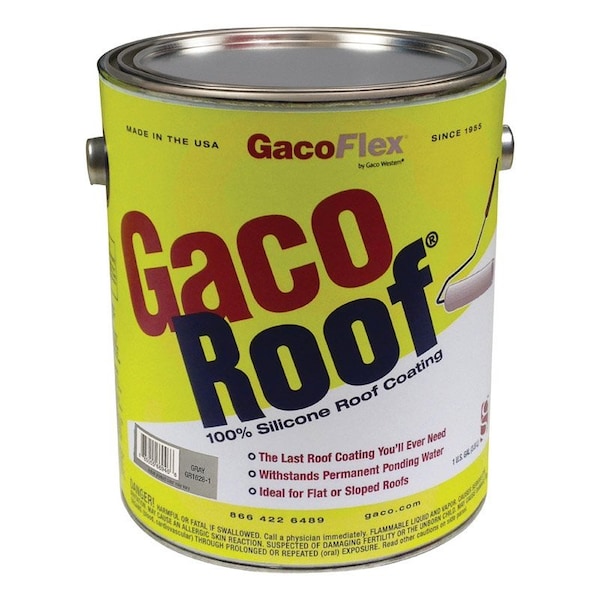 Gaco Western GacoFlex Gray Silicone Roof Coating 1 gal - GACSRCG1