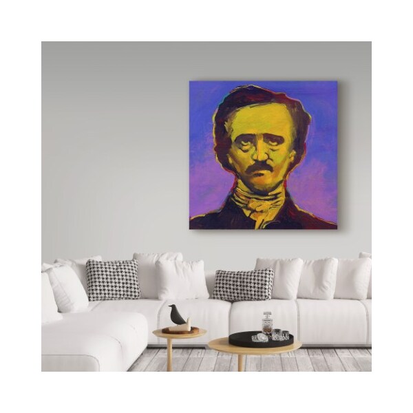 Trademark Fine Art Howie Green 'Edgar Allan Poe' Canvas Art, 14x14 - ALI35754-C1414GG