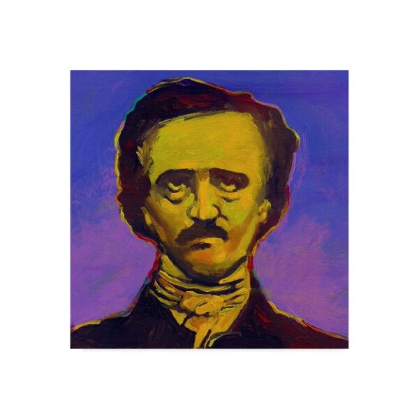 Trademark Fine Art Howie Green 'Edgar Allan Poe' Canvas Art, 14x14 - ALI35754-C1414GG