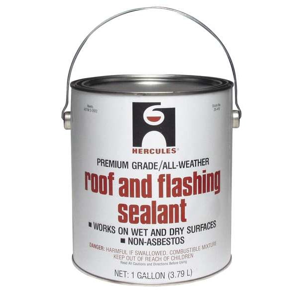 Hercules Roof Flashing Sealant, Black, 1 Gal - 25410
