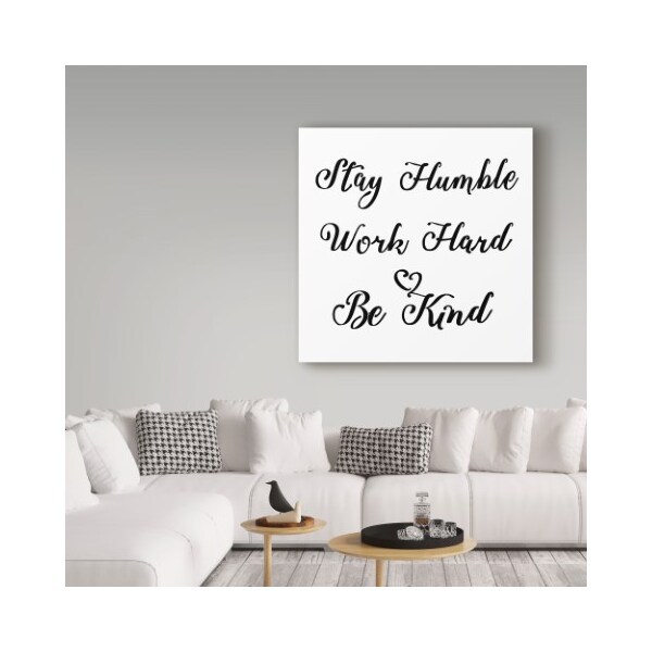 Trademark Fine Art Art Licensing Studio 'Be Humble Stencil Quote' Canvas Art, 24x24 - ALI38584-C2424GG
