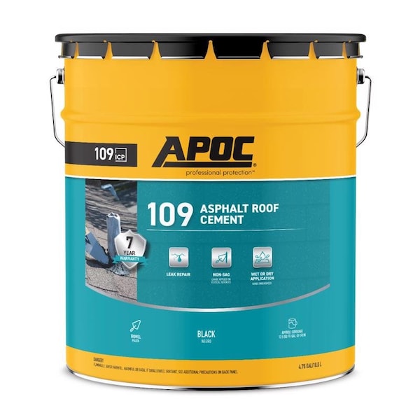 Apoc APOC Black Asphalt Roof Cement 5 gal - AP-1095