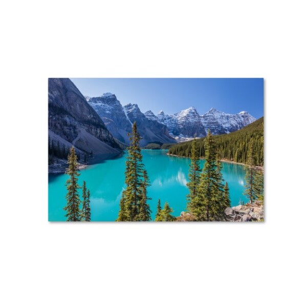 Trademark Fine Art Pierre Leclerc 'Turquoise Moraine Lake' Canvas Art, 22x32 - PL0331-C2232GG
