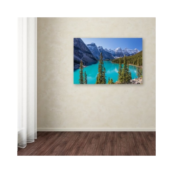 Trademark Fine Art Pierre Leclerc 'Turquoise Moraine Lake' Canvas Art, 22x32 - PL0331-C2232GG