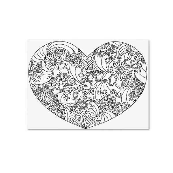 Trademark Fine Art Kathy G. Ahrens 'Mixed Coloring Book 45' Canvas Art, 24x32 - ALI3470-C2432GG
