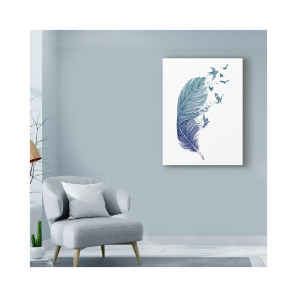 Trademark Fine Art Rachel Caldwell 'Fly Away Feather' Canvas Art, 14x19 - ALI43950-C1419GG