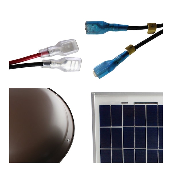 Maxx Air 433 CFM Solar Powered Roof Mount Power Attic Ventilator with Panel in Brown - CXSOLRFBRNUPS