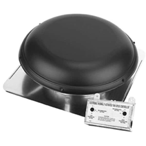 Air-Vent Air Vent 53847 All Season Metal Roof Mounted Power Attic Ventilator - Black - AI576323