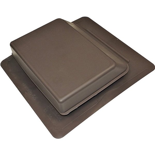 Duraflo Roof Vent, 17.256 in OAW, 61 sq-in Net Free Ventilating Area, Polypropylene, Brown - 6065BR