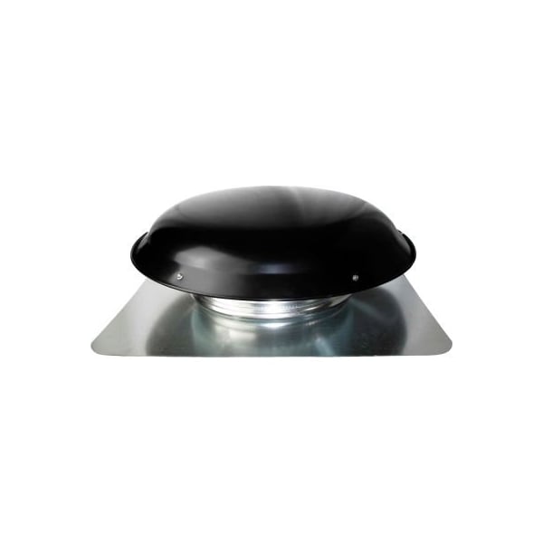 Ventamatic Cool Attic Galvanized Steel Round Vent, 144 Sq. in NFA, Black, 1/Pack - VX25 BLK