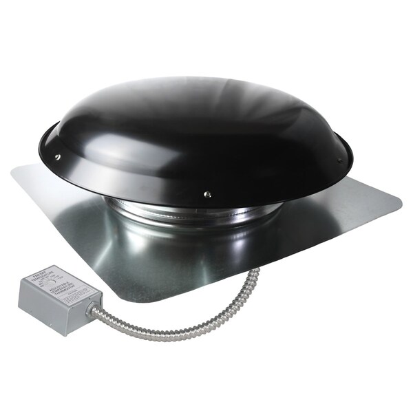 Maxx Air 1000 Series 1,080 CFM Roof Mount Power Attic Ventilator in Black - CX1000AMBLUPS