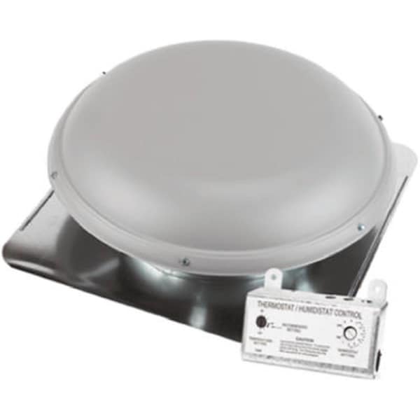 Air-Vent Air Vent 53830 RV26ML Metal Dome Roof Mounted Power Attic Ventilator - Gray - 148080