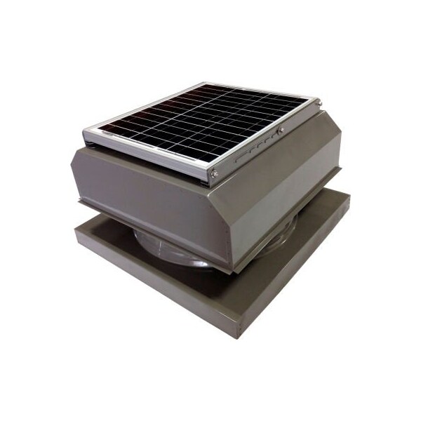 Attic Breeze Attic Breeze GEN 3 AB-3543A-GRY Curb Mount Attached Solar Attic Fan 35W Gray - AB-3543A-GRY