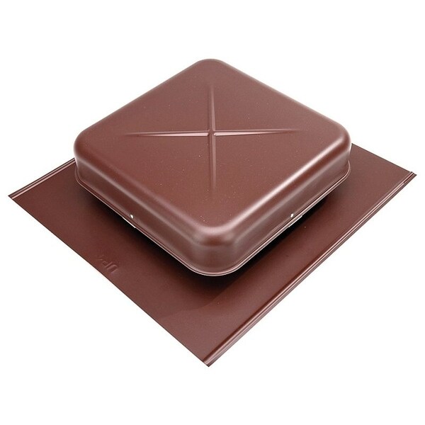 Lomanco LomanCool 550BR Static Roof Vent, 15-3/8 in OAW, 50 sq-in Net Free Ventilating Area, Aluminum, Brown - 550PROBR