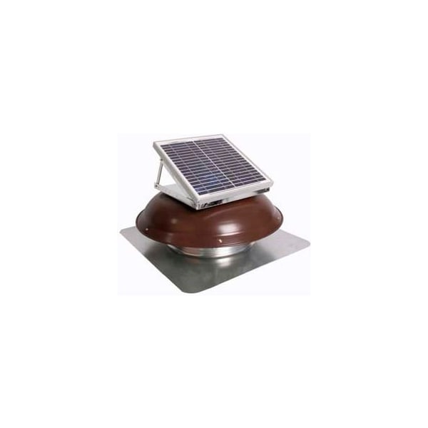 Ventamatic Ventamatic VX1000SOLDOMBRN Solar Roof Attic Vent With Dome-Mounted Panel, Brown - VX1000SOLDOMBRN