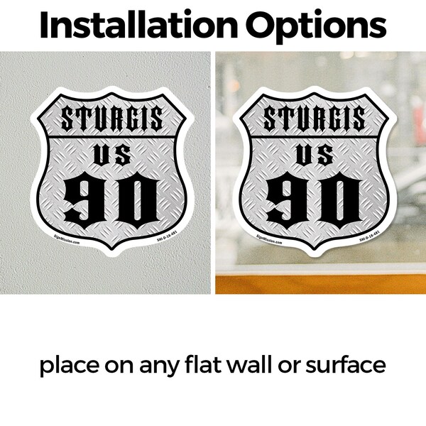 Signmission Sturgis Us 90, 6 inch X 6 inch, Vinyl Decal, 2PK - SHI-D-2PACK-6-481