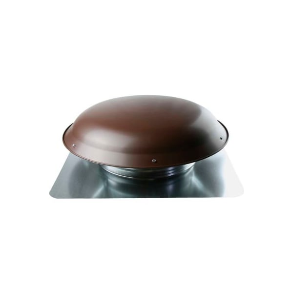 Ventamatic Cool Attic Galvanized Steel Round Vent, 144" Sq. in NFA, Brown, 1/Pack - VX25 BRN
