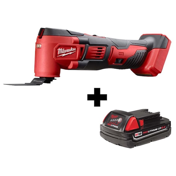 Milwaukee Tool M18™ Cordless Multi-Tool (Tool Only) w/ M18™ REDLITHIUM™ CP2.0 Battery - 2626-20, 48-11-1820
