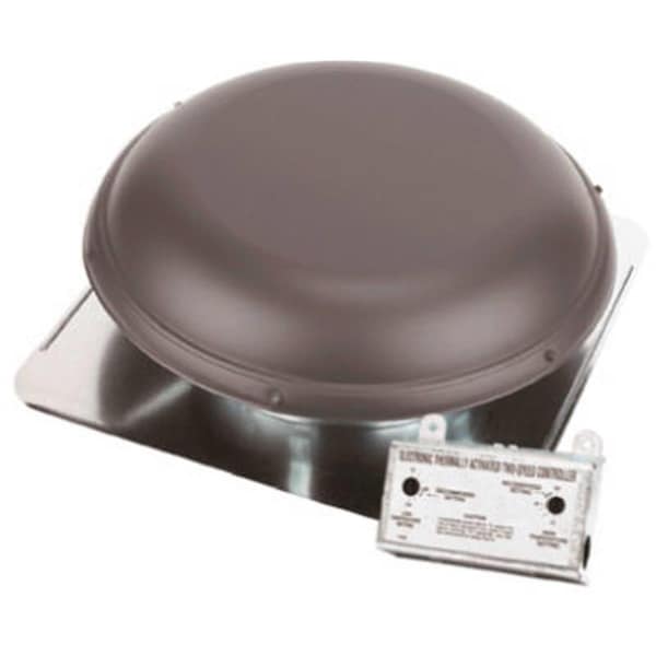 Air-Vent Air Vent 53833 RV28ML Metal Dome Roof Mounted Power Attic Ventilator - Gray - AI576324