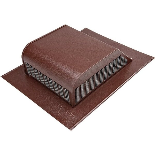 Lomanco LomanCool Static Roof Vent, 16 in OAW, 50 sq-in Net Free Ventilating Area, Aluminum, Brown - 750BR