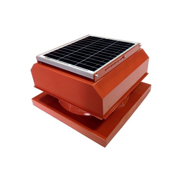 Attic Breeze Attic Breeze GEN 3 AB-3543A-TCT Curb Mount Attached Solar Attic Fan 35W Terra Cotta - AB-3543A-TCT