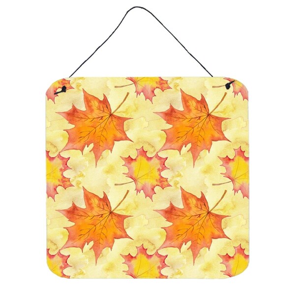 Carolines Treasures Fall Leaves Scattered Wall or Door Hanging Prints, 6 x 6 in. - BB7496DS66