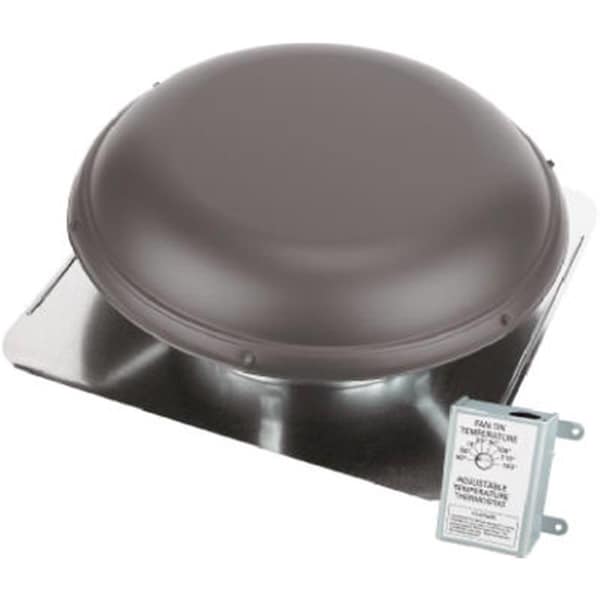 Air-Vent Air Vent 53827 Metal Dome Roof Mounted Power Attic Ventilator - Brown - AI576320
