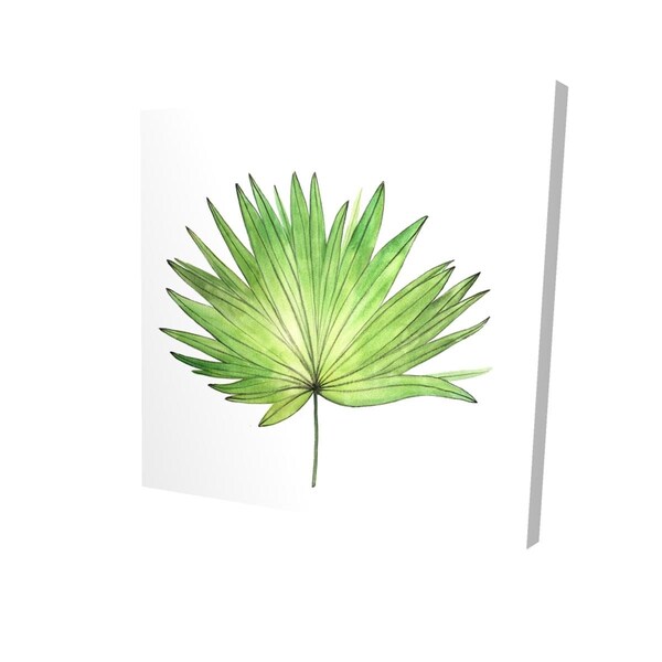 Begin Home Decor 32 x 32 in. Petticoat Palm-Print on Canvas - 2080-3232-FL218