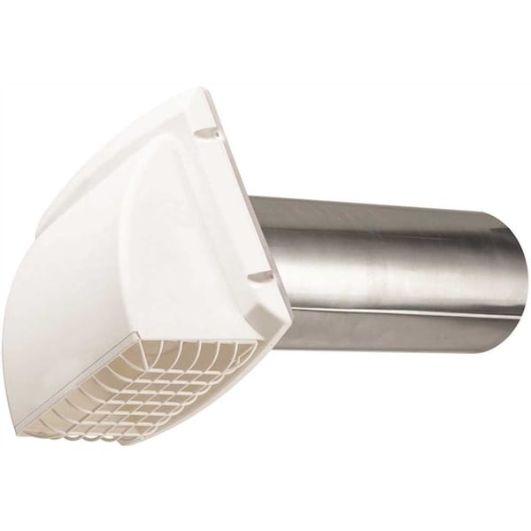 Everbilt Wide Mouth Dryer Vent Hood in White - BPMH4WHD6