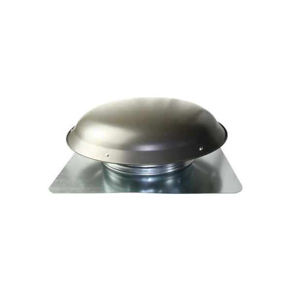 Ventamatic Cool Attic Galvanized Steel Round Vent, 144" Sq. in NFA, Weathered Gray, 1/Pack - VX25 GREY