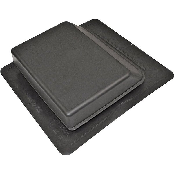 Duraflo Roof Vent, 17.252 in OAW, 61 sq-in Net Free Ventilating Area, Polypropylene, Black - 6065BL