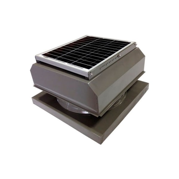 Attic Breeze Attic Breeze GEN 3 AB-2543A-GRY Curb Mount Attached Solar Attic Fan 25W Gray - AB-2543A-GRY