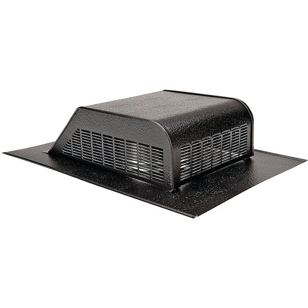 Lomanco LomanCool Static Roof Vent, 12-3/16 in OAW, 30 sq-in Net Free Ventilating Area, Aluminum, Black - 730B