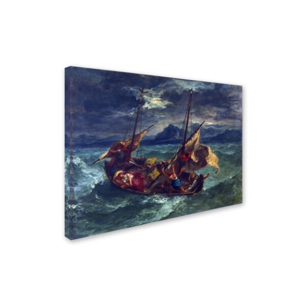 Trademark Fine Art Eugene Delacroix 'Christ On The Sea Of Galilee' Canvas Art, 14x19 - AA00314-C1419GG