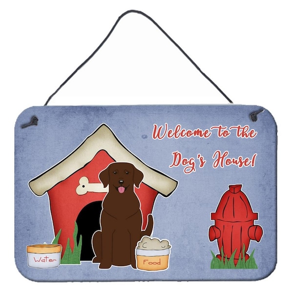 Carolines Treasures Dog House Collection Chocolate Labrador Wall or Door Hanging Prints - BB2810DS812