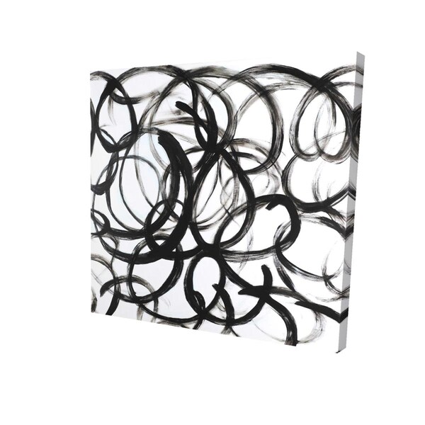 Begin Home Decor 16 x 16 in. Abstract Curly Lines-Print on Canvas - 2080-1616-AB32