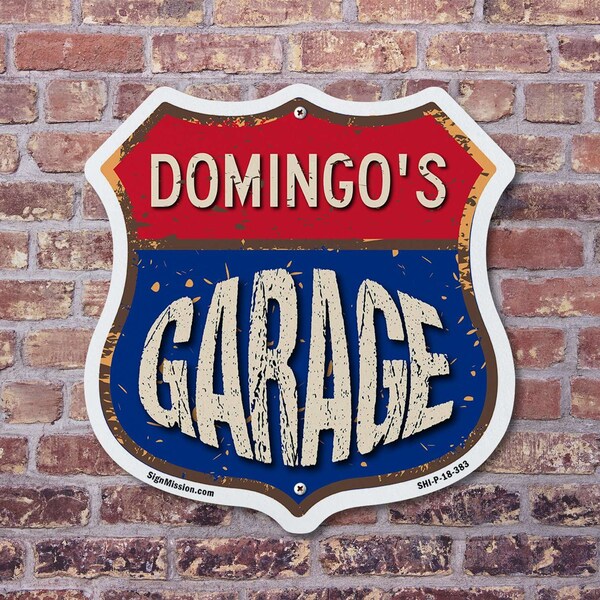 Signmission Domingo's Garage, 12 Inch X 12 Inch, Aluminum Metal Sign - SHI-A-12-383-DOMINGO
