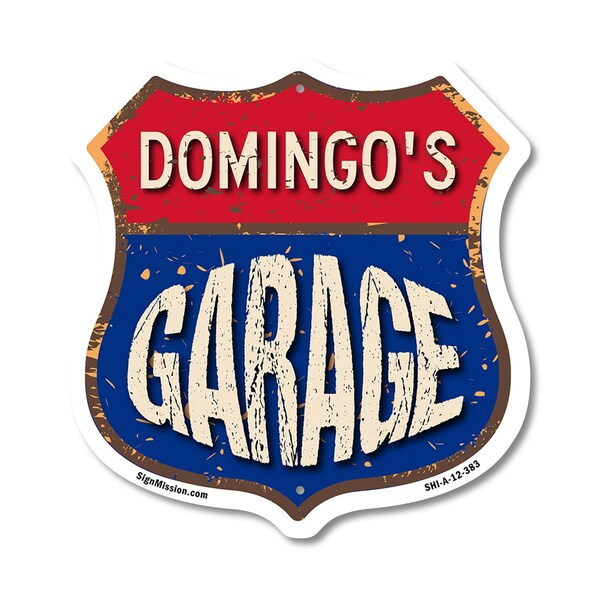 Signmission Domingo's Garage, 12 Inch X 12 Inch, Aluminum Metal Sign - SHI-A-12-383-DOMINGO