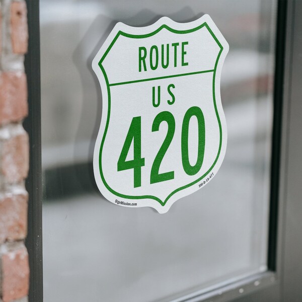 Signmission Route Marker Shield Sign Us 420, 18 Inch X 18 Inch, Vinyl Decal - SHI-D-18-477