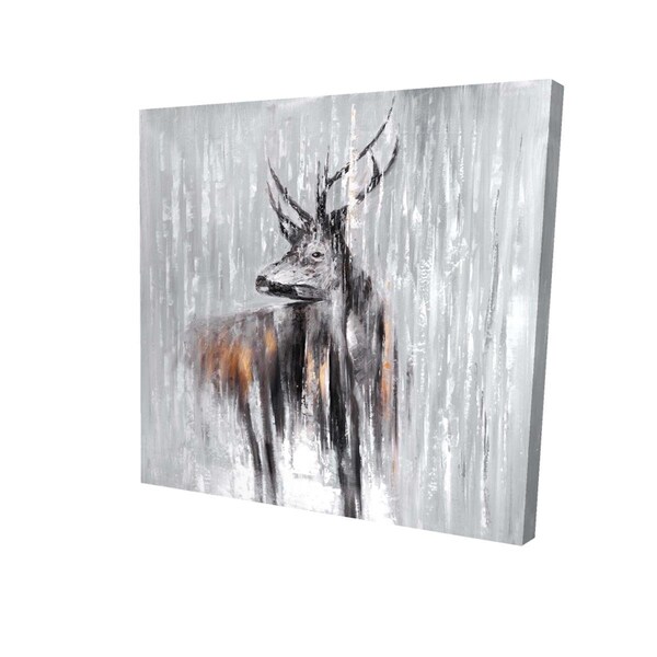 Fondo 16 x 16 in. Deer in the Forest-Print on Canvas - FO2789099