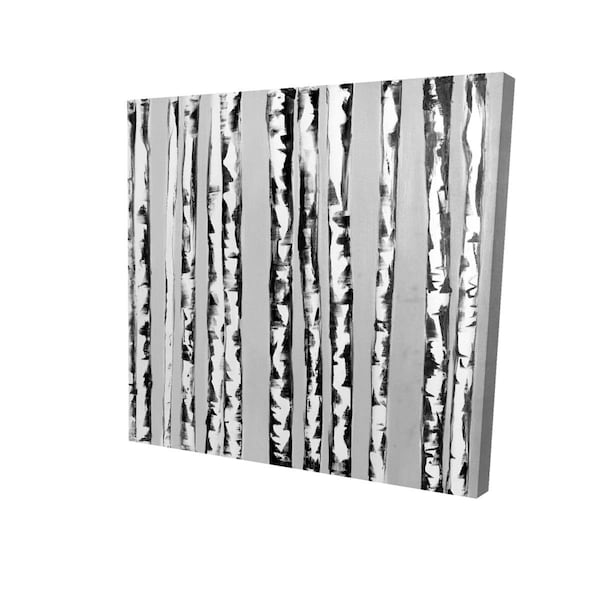 Fondo 12 x 12 in. Birches Black & White-Print on Canvas - FO2788398