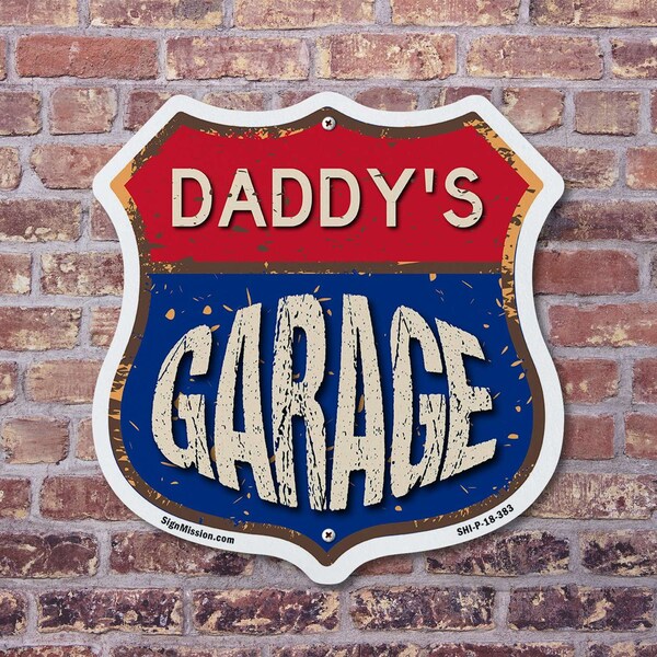 Signmission Daddy's Garage, 18 Inch X 18 Inch, Plastic Sign - SHI-P-18-383-DADDY