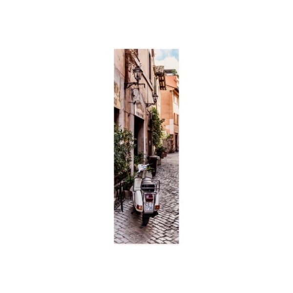 Trademark Fine Art Philippe Hugonnard 'Dolce Vita Rome 2 Italian Scooter in Street IV' Canvas Art, 8x24 - PH01549-C824GG